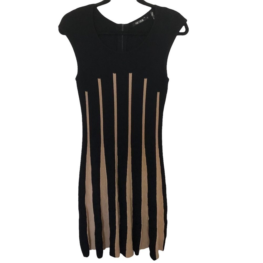 Nic + Zoe pleated knit fit & flare midi dress